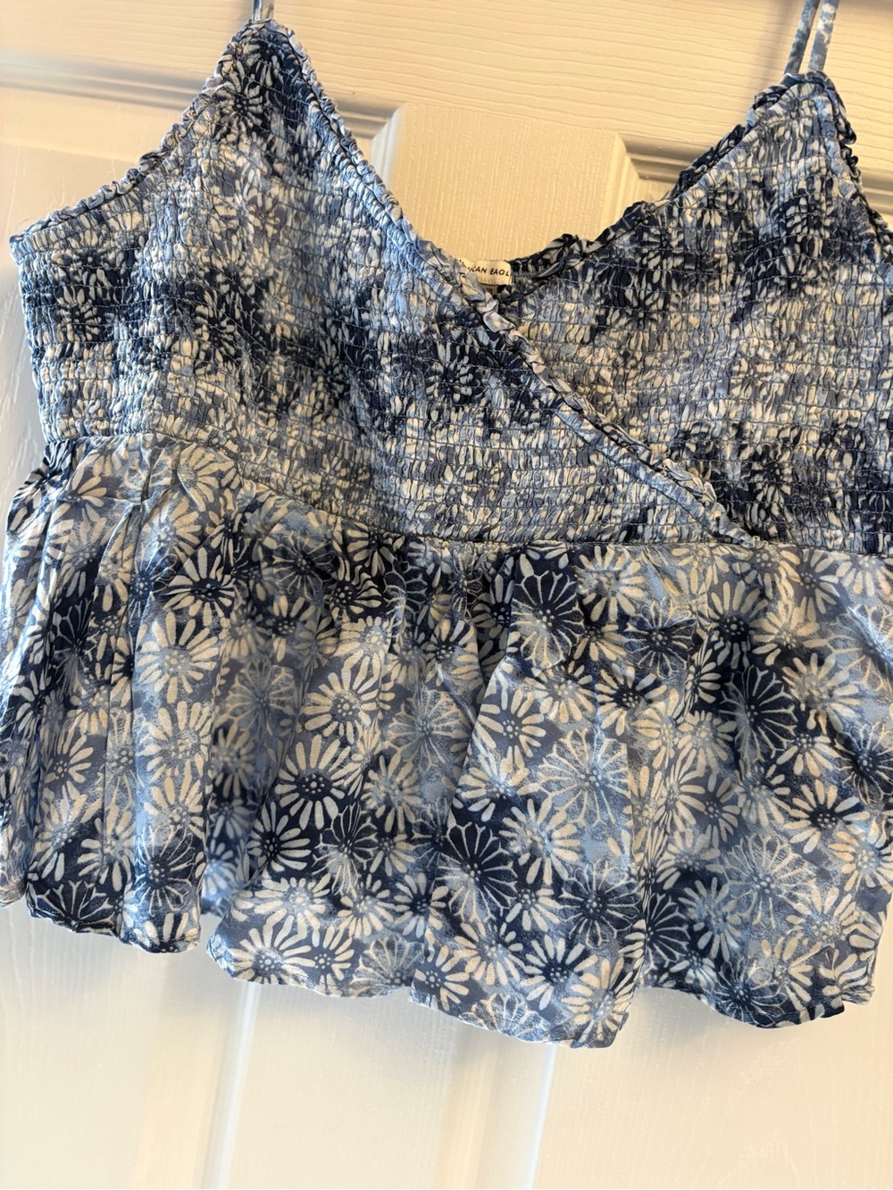 American Eagle Outfitters Blue Floral Tank Top - Picture 2 of 4
